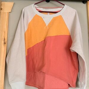 FP Movement by Free People Colorblock Sweatshirt - Orange and Pink